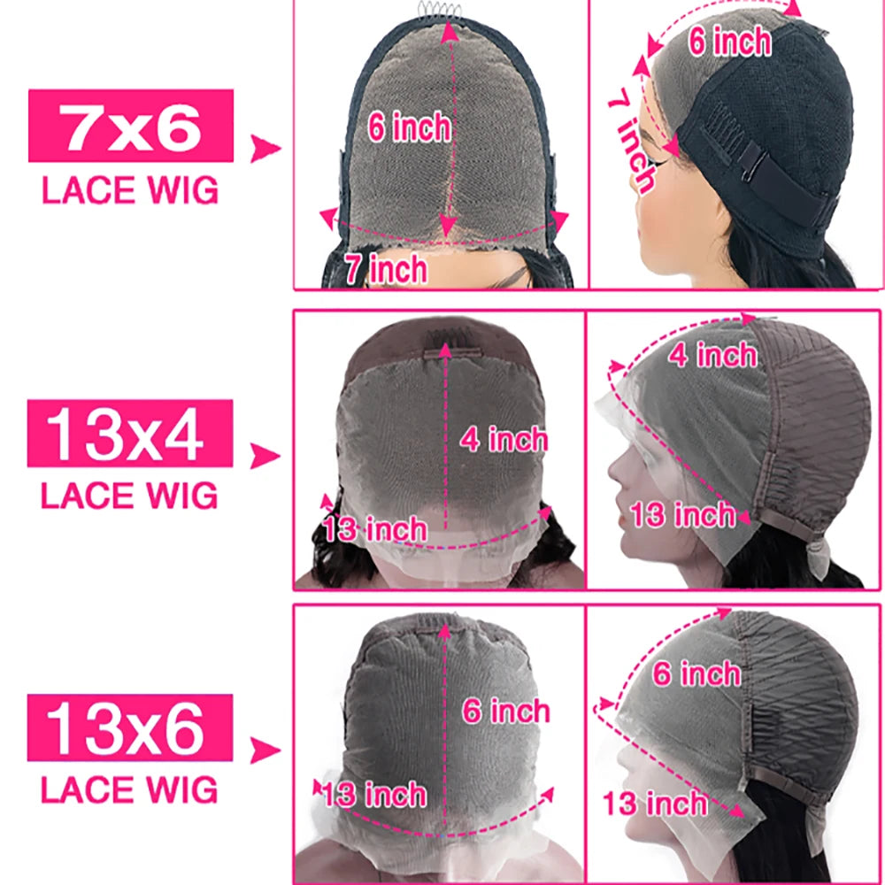 18-46Inch Natural Black Bone Straight 13x6 HD Clear Lace Frontal Wig 200 Density Pre Plucked Natural Edges Glueless Silky Smooth