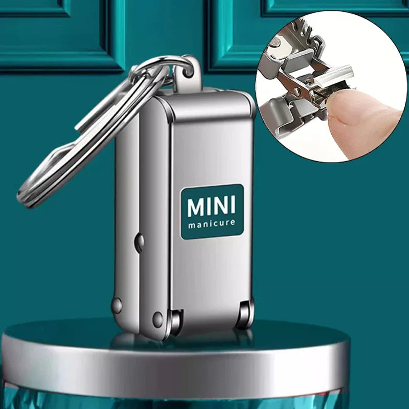 1pc Cute Nail Clippers with Storage Stainless Steel Compact & Portable Nail Trimmer with Blade Angle Durable Manicure Tool