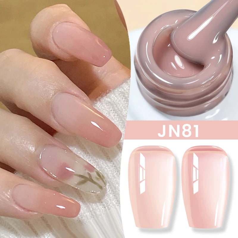 BORN PRETTY 83 Colors 10ml Jelly Nude Gel Nail Polish Autumn Amber Semi Transparent Manicure Soak off UV LED Nails Gel Varnish
