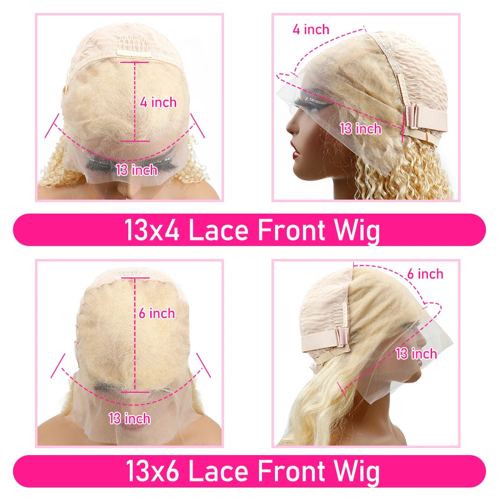 HD Transparent Blonde Straight 13x6 Lace Front Human Hair Wigs 613 Honey Colored Lace Frontal Wig 36 40 Inch Remy Hair For Women