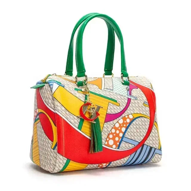 Women's Commuter Crossbody Bag 2025 Spring New Colorful Printed Women's Handbags Monogram Bronze Fashion Luxury Design