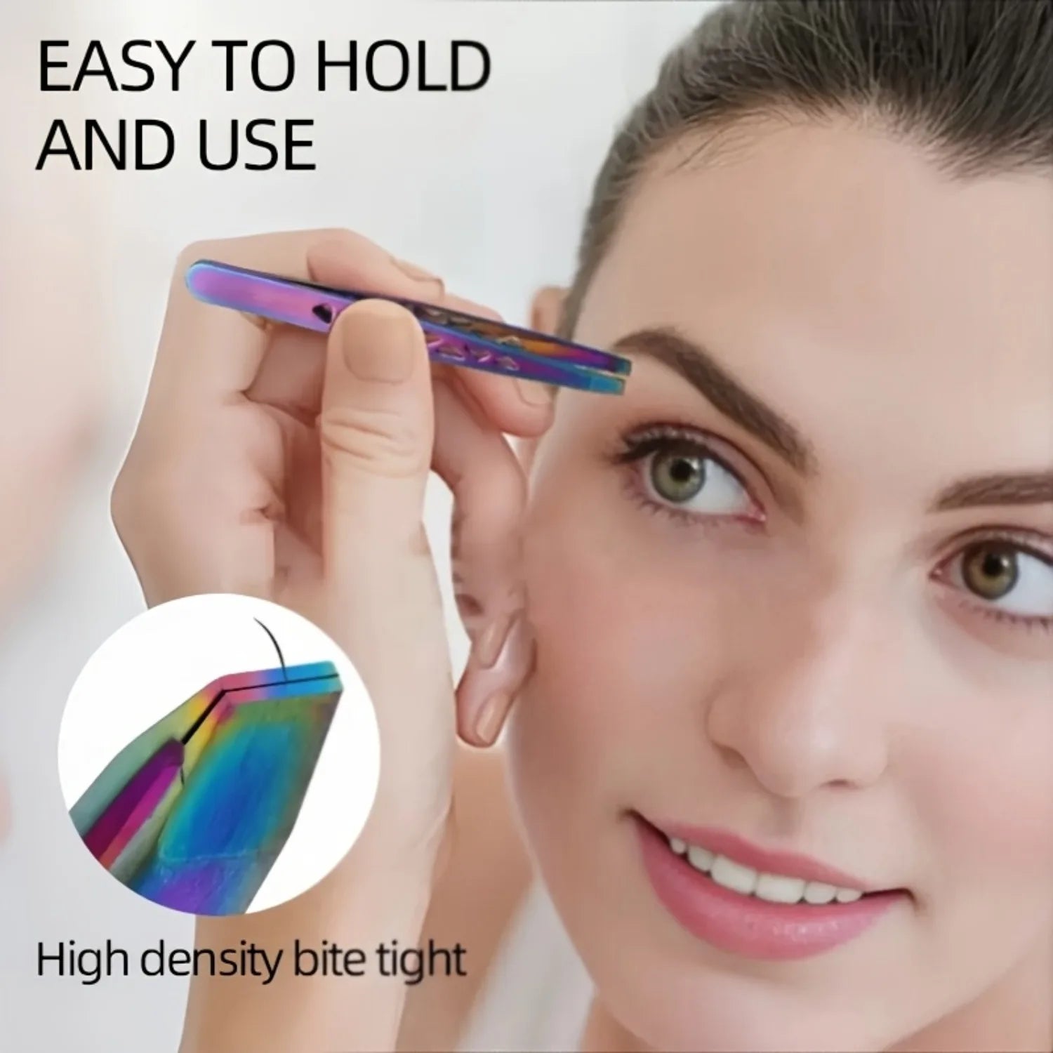 4Pcs Color Titanium Tweezers Set, High Precision Stainless Steel Hollow Tower Eyebrow & Hair Plucker