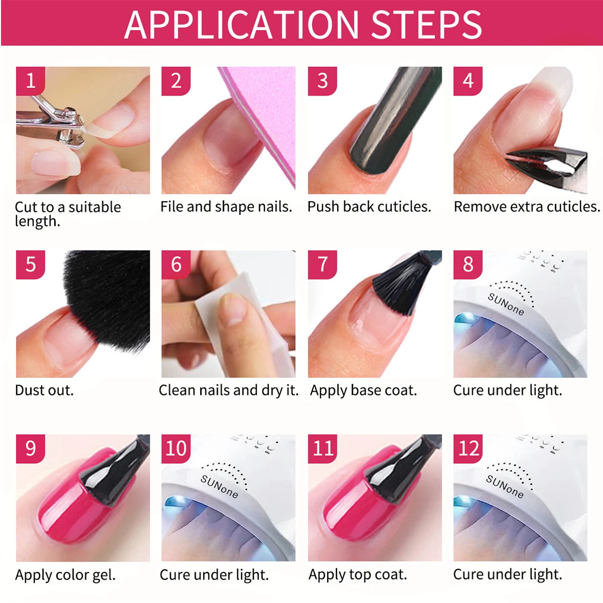 Quiska 2Pcs Black White Nail Gel Polish Set 8Ml Semi Permanent Soak Off UV LED Varnish Manicure Tools Design DIY Charm Manicure