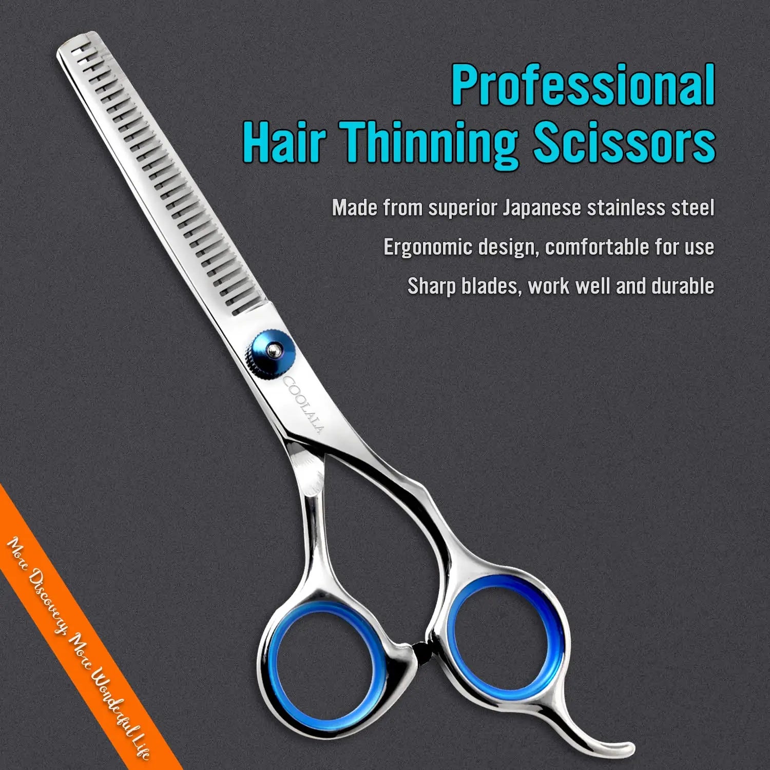 Professional 6.5 Inch Salon Hair Thinning Scissors for Men, Women, and Kids - Stainless Steel