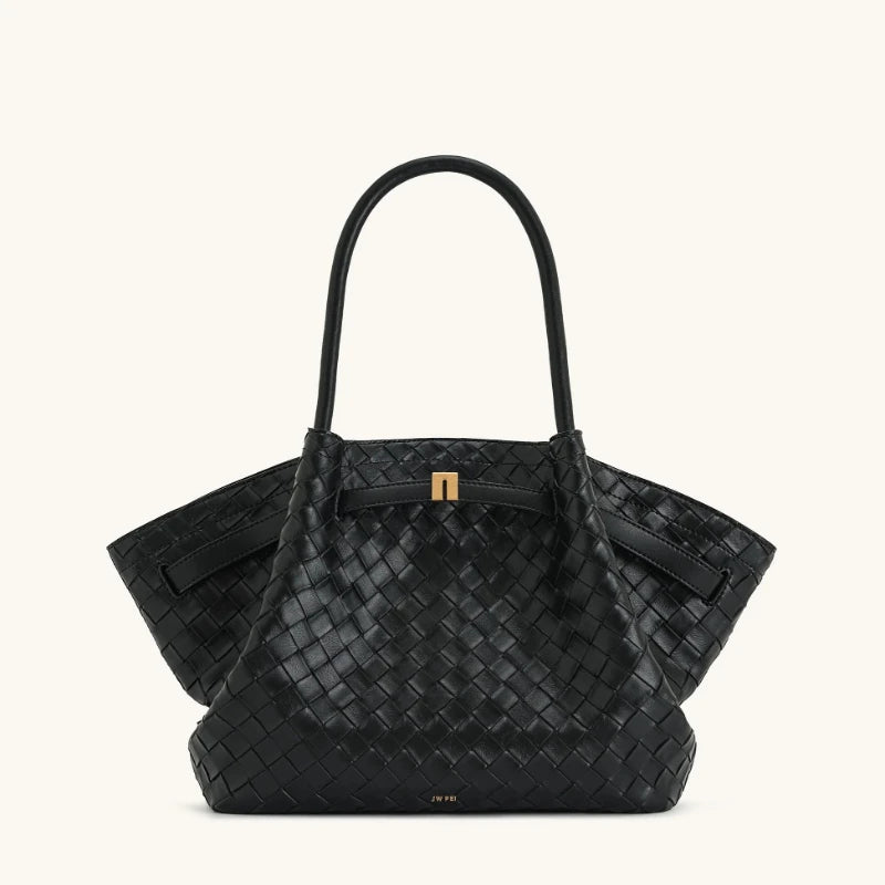 JW PEI Women's High Quality Vintage Dumpling Bag Black Faux Suede, Vegan Leather Crossbody Shoulder Tote Handbag for Everyday