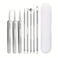 8-Piece Blackhead Remover Kit – Stainless Steel Blemish & Acne Extraction Tools – Professional Pimple Popper Set for All Skin