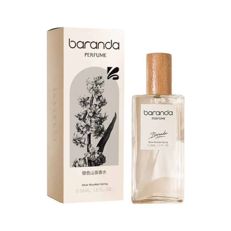35ml Unisex Silver Spring Perfume Long Lasting Light Fresh Elegant Pure Soft Airy Feminine Clean Minimal Luxury Signature Scent