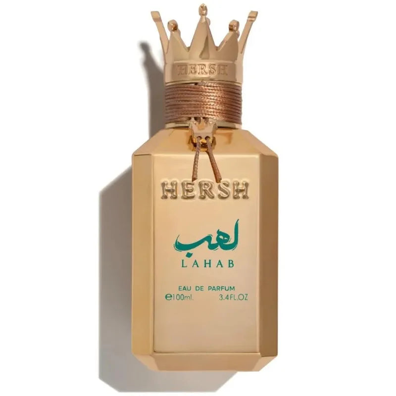 Al Ezz Oud Hersh Lahab Eau de Parfum Spray for Men Blend of Basil Lasting Cologne Luxury Gold Crown Pheromones Perfume 100 ML ﻿