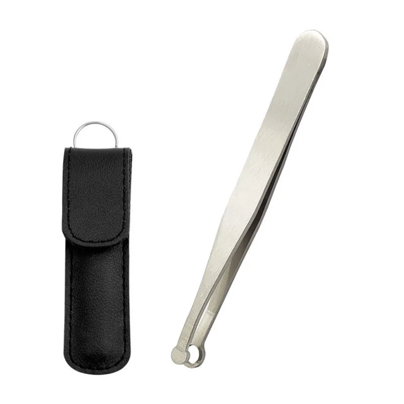 Universal Nose Hair Trimming Tweezers Stainless Steel Eyebrow Nose Hair Cut Manicure Facial Trimming Makeup Scissors Trimmer