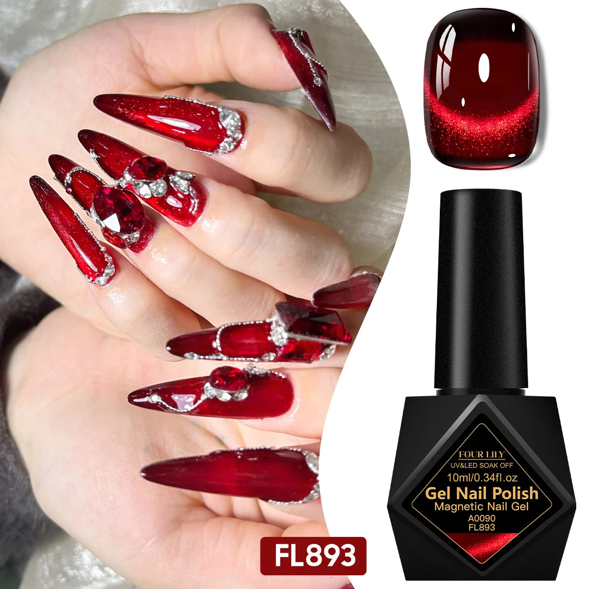 10ml Red Wine Magnetic Nai Gel Polish DIY Manicure Nail Art Varnish for Home Salon Long Lasting UV LED Vernis Easy to Apply