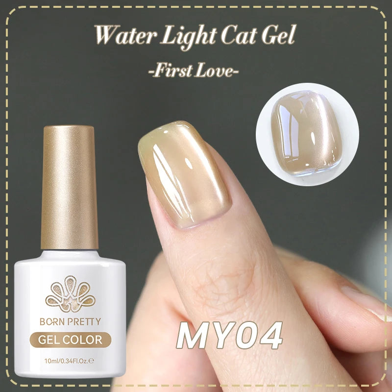 BORN PRETTY 10ml Water Light Cat Gel Ultra Shine Sparkling Glitter Semi Permanent Soak Off UV Gel Nail Art Varnish Manicure
