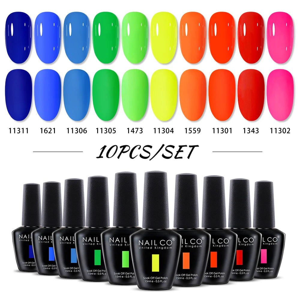 NAILCO 15ml Brown Nails Art Red Color Gel Nail Polish Semi-permanent UV Gel Polish Coffee Manicure Chocolate Hybrid Nail Varnish