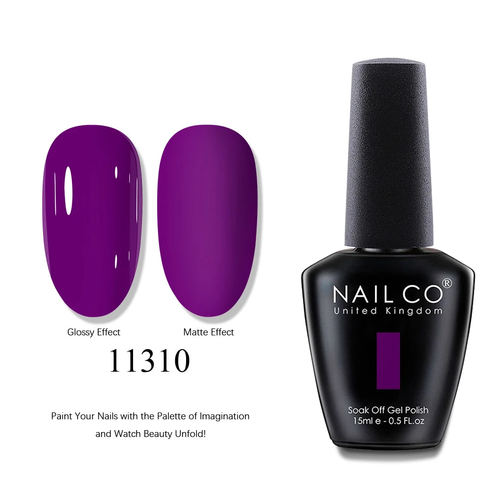 NAILCO 15ml Brown Nails Art Red Color Gel Nail Polish Semi-permanent UV Gel Polish Coffee Manicure Chocolate Hybrid Nail Varnish