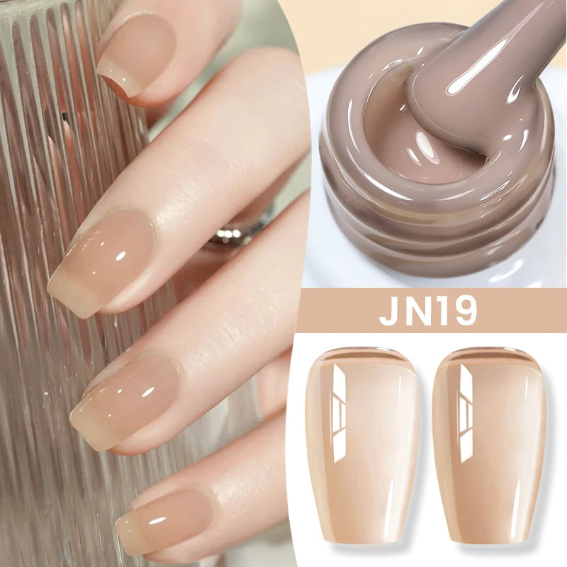 BORN PRETTY 83 Colors 10ml Jelly Nude Gel Nail Polish Autumn Amber Semi Transparent Manicure Soak off UV LED Nails Gel Varnish