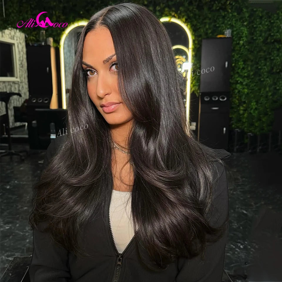 Ash Blonde Milk Tea Color 180 Density Transparent Lace Front Human Hair Wig 13X6 Pre Plucked Brazilian Hair for Women Body Wave