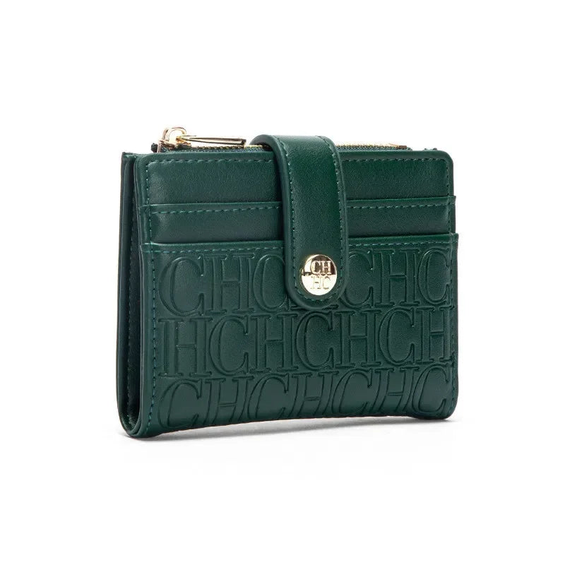 CH New Classic Folding Money Clip Compact Lightweight Luxury Brand Design Sense Letter Decoration Card Bag Women Zero Wallet