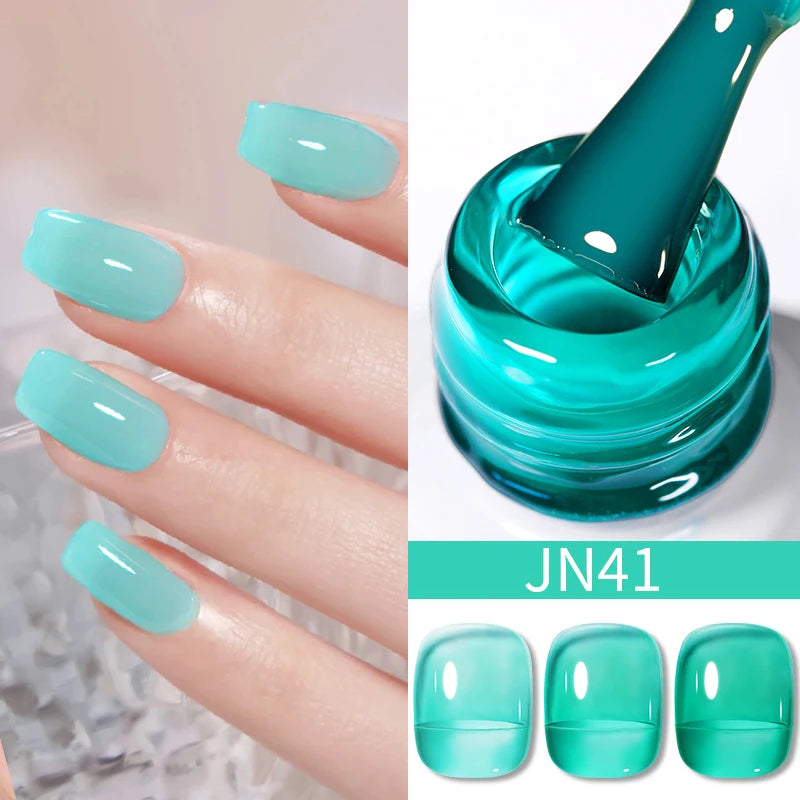 BORN PRETTY 10ml Translucent Jelly Nude Gel Nail Polish Colorful  Varnish Semi Permanent UV LED Nail Art  Manicure Gel