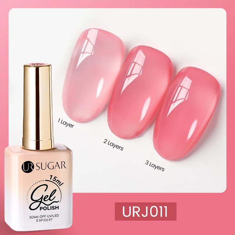 UR SUGAR 15ml Champagne Gold Sliver Reflective Glitter Gel Nail Polish Varnish Semi Permanent Soak Off UV Gel For Manicure Art