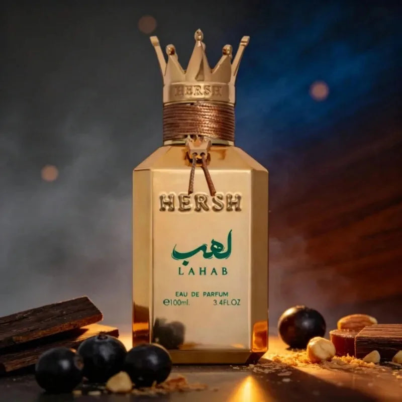 Alezz Oud Hersh Lahab Eau de Parfum Spray 3.4 Ounce Premium Arabian Perfumes Lasting Fresh Aromatic Fragrance Pheromones Perfume