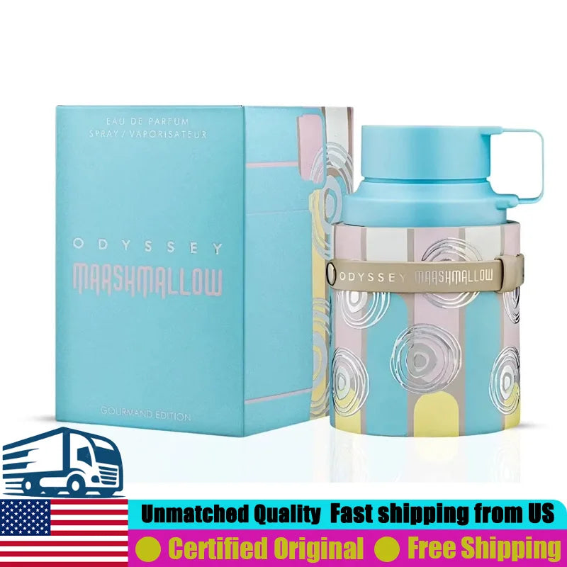 Armaf Odyssey Marshmallow Eau de Parfum 3.4 Ounce Premium Arabian Perfumes Lasting Floral Fruity Gourmand Unisex Perfume 100 ML