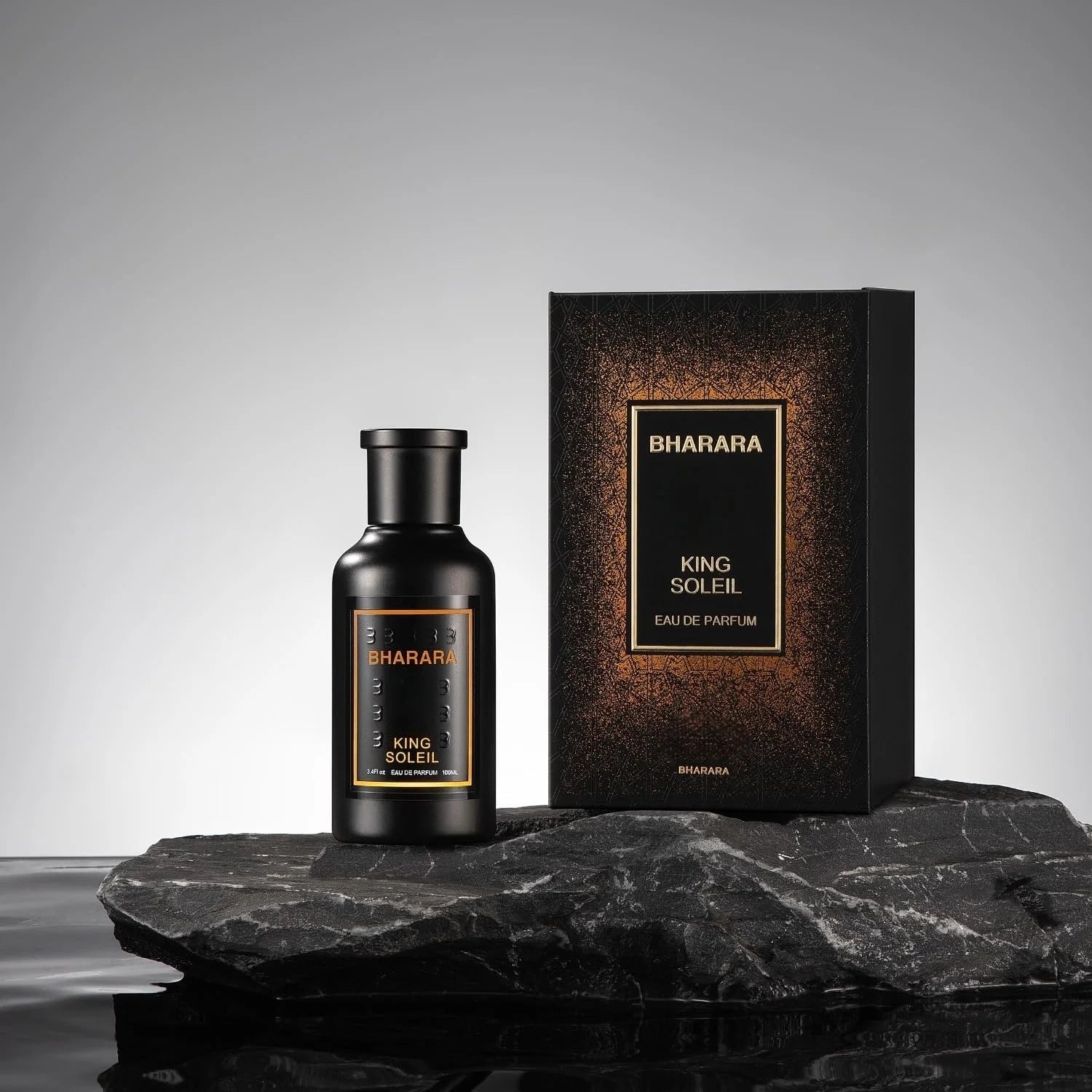 Bharara king soleil Men's 3.4 Ounce King Golden Edition Eau de Parfum Perfumes Arabes Para Hombre,Vanilla Perfum,Men Cologne