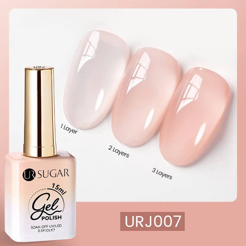UR SUGAR 15ml Champagne Gold Sliver Reflective Glitter Gel Nail Polish Varnish Semi Permanent Soak Off UV Gel For Manicure Art