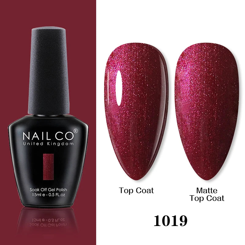 NAILCO 15ml Brown Nails Art Red Color Gel Nail Polish Semi-permanent UV Gel Polish Coffee Manicure Chocolate Hybrid Nail Varnish