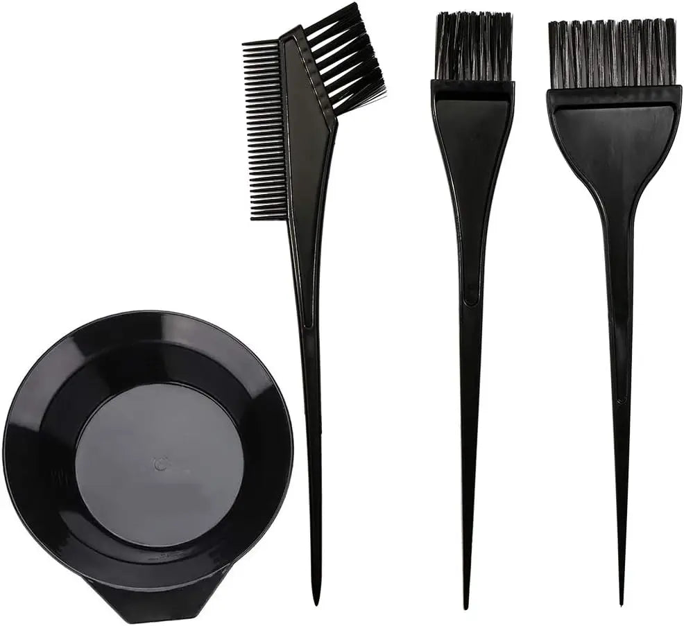 Professional Hair Dye Brush and Mixing Bowl Set for Salon & Home Use, Includes Multiple Brushes & Comb