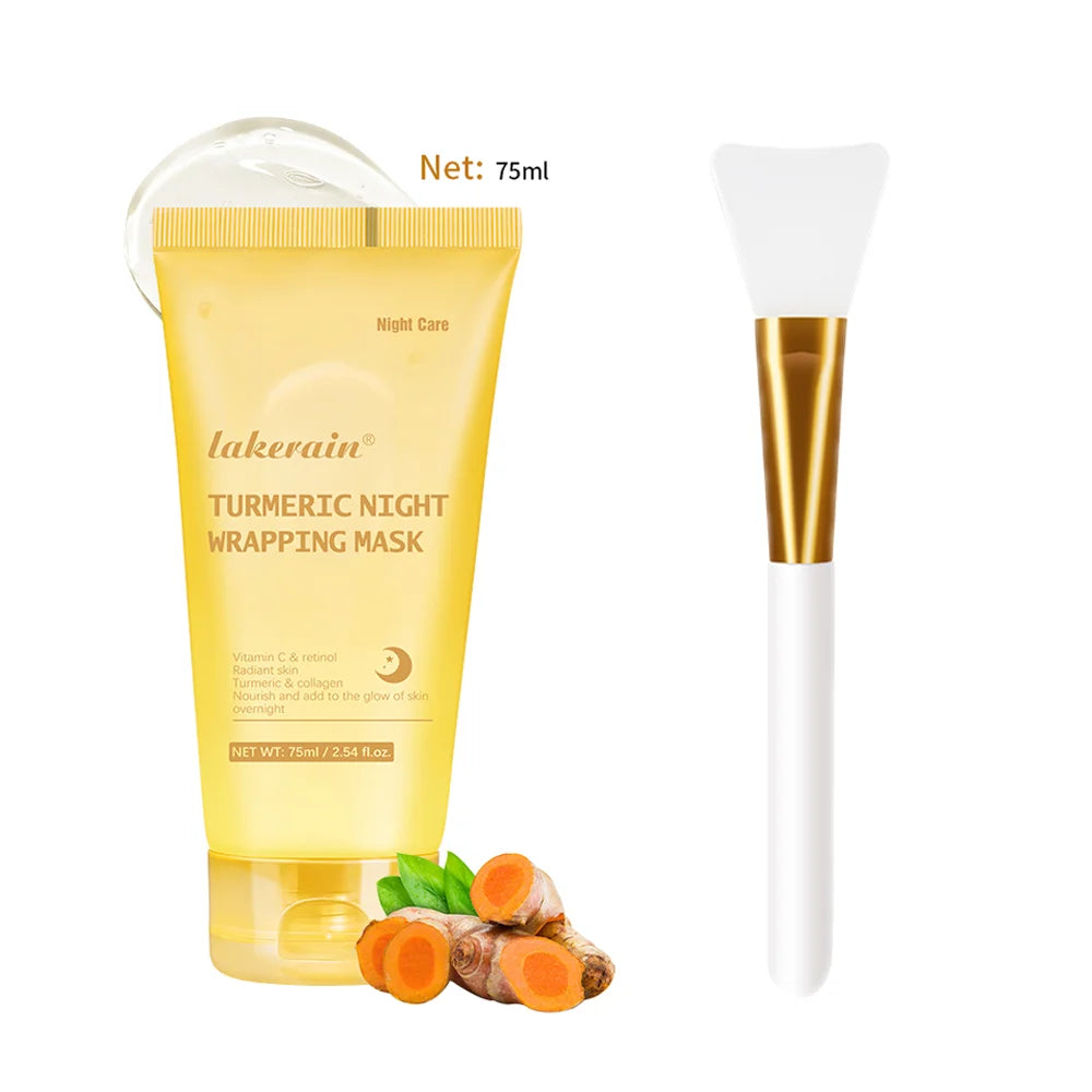 75ml Collagen Wrapping Mask Peel Off Mask & Brush Deep Hydration Moisturize Brightening Face Skin Facial Mask Skincare