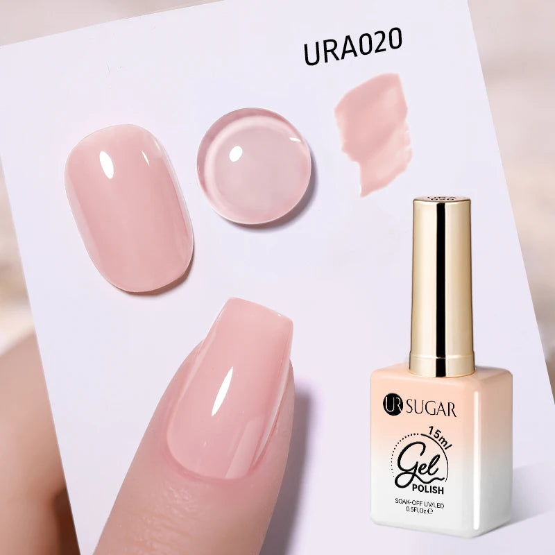 UR SUGAR 15ml Champagne Gold Sliver Reflective Glitter Gel Nail Polish Varnish Semi Permanent Soak Off UV Gel For Manicure Art