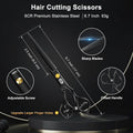 Professional Hair Cutting Scissors Set with Thinning Shears, 6.7 Inch for Men Women Home Salon Barber Kit