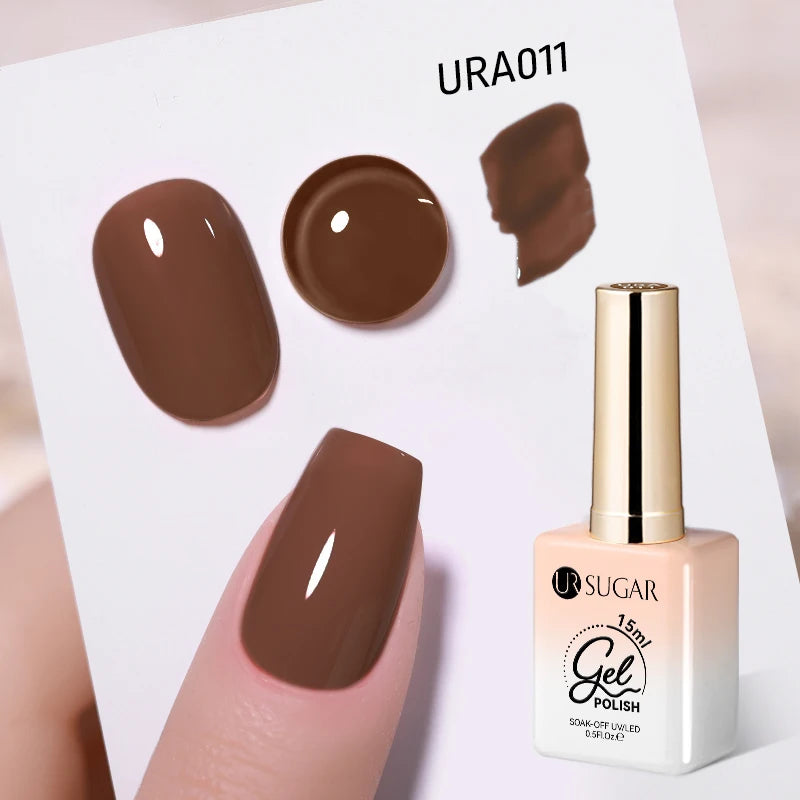 UR SUGAR 15ml Champagne Gold Sliver Reflective Glitter Gel Nail Polish Varnish Semi Permanent Soak Off UV Gel For Manicure Art