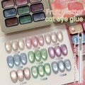 9 Colors Reflective Cat Eye Magnetic Nail Gel Soak UV LED Gel Salon Female Nail Art Tools Fashion Holographic Manicure