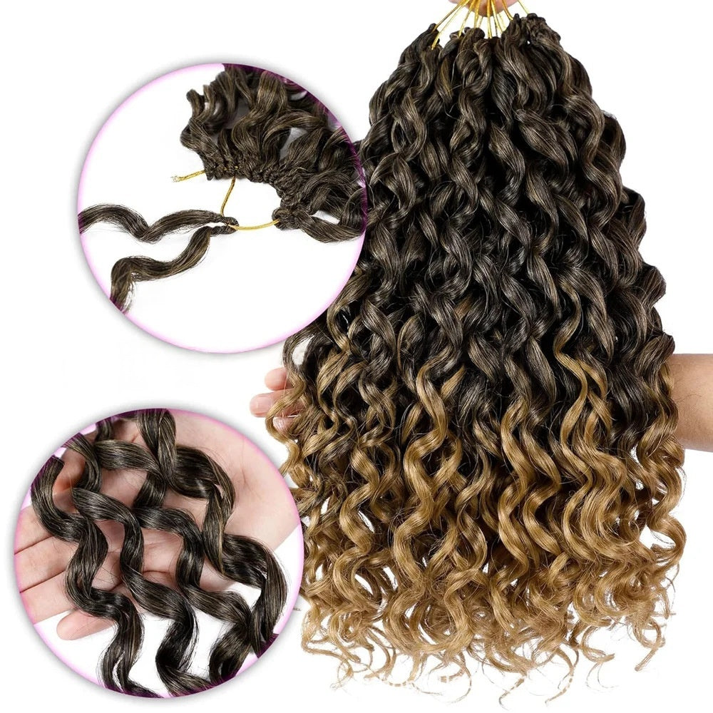 Small-loop Water-wave Crochet Hair Wig For Women