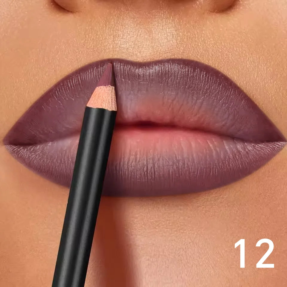 6-Color Waterproof Matte Lip Liner - Long-Lasting, Non-Transfer Formula, Matte Finish, 6 Versatile Shades