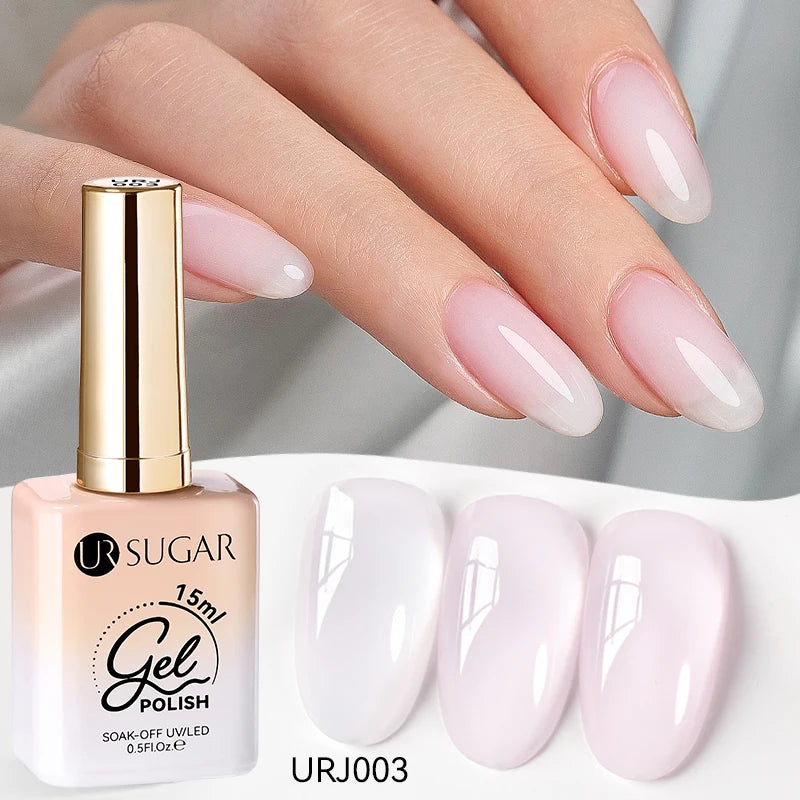 UR SUGAR 15ml Champagne Gold Sliver Reflective Glitter Gel Nail Polish Varnish Semi Permanent Soak Off UV Gel For Manicure Art