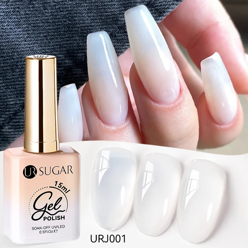 UR SUGAR 15ml Champagne Gold Sliver Reflective Glitter Gel Nail Polish Varnish Semi Permanent Soak Off UV Gel For Manicure Art