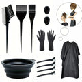 13pcs Professional Hair Dye Kit with Brushes, Color Bowl, Ear Covers & Clips - Salon Quality DIY Home Coloring Set