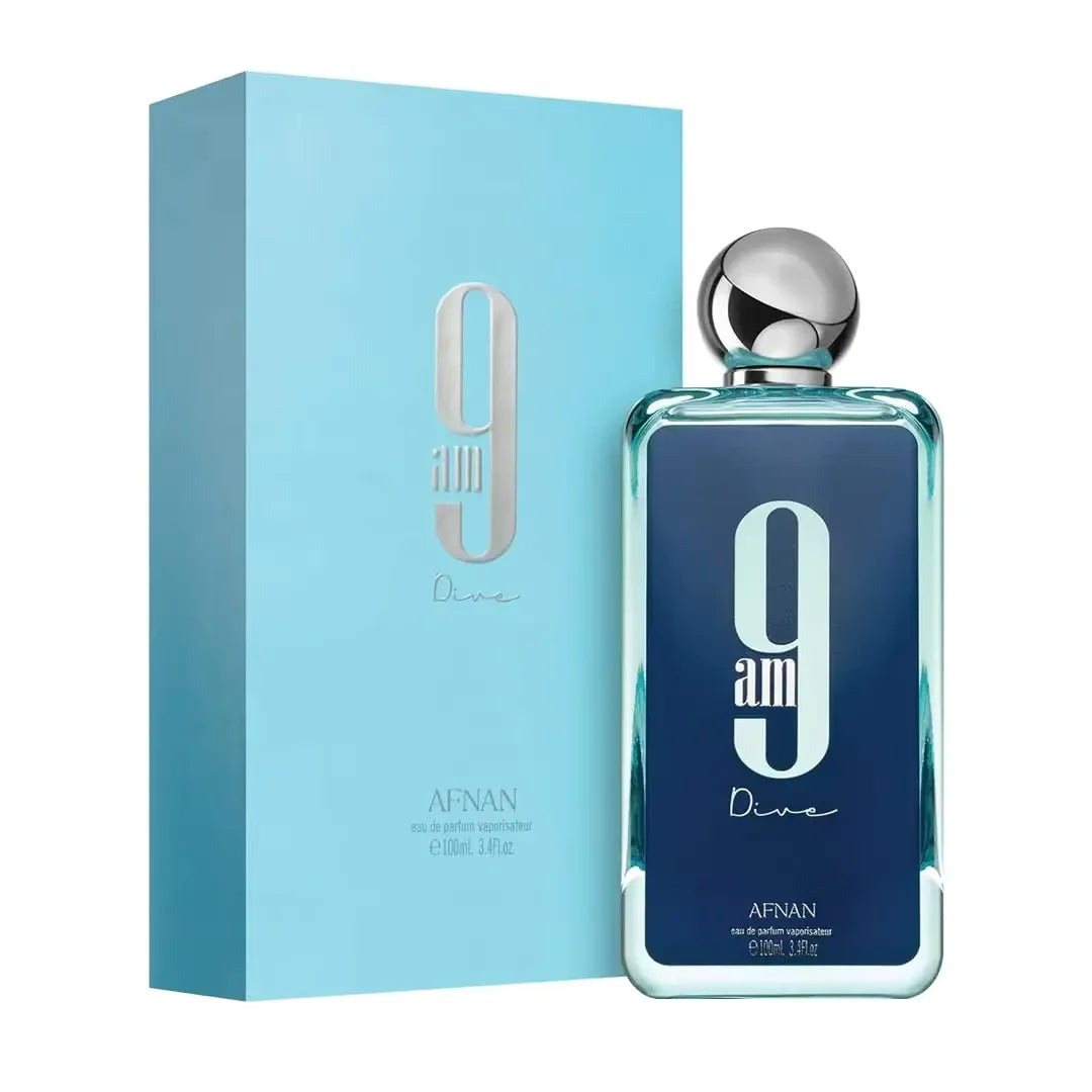 Perfume Af-nan 9 AM Dive Eau De Parfum 3.4 Fl. Oz Long-Lasting Unisex Fragrance Spray