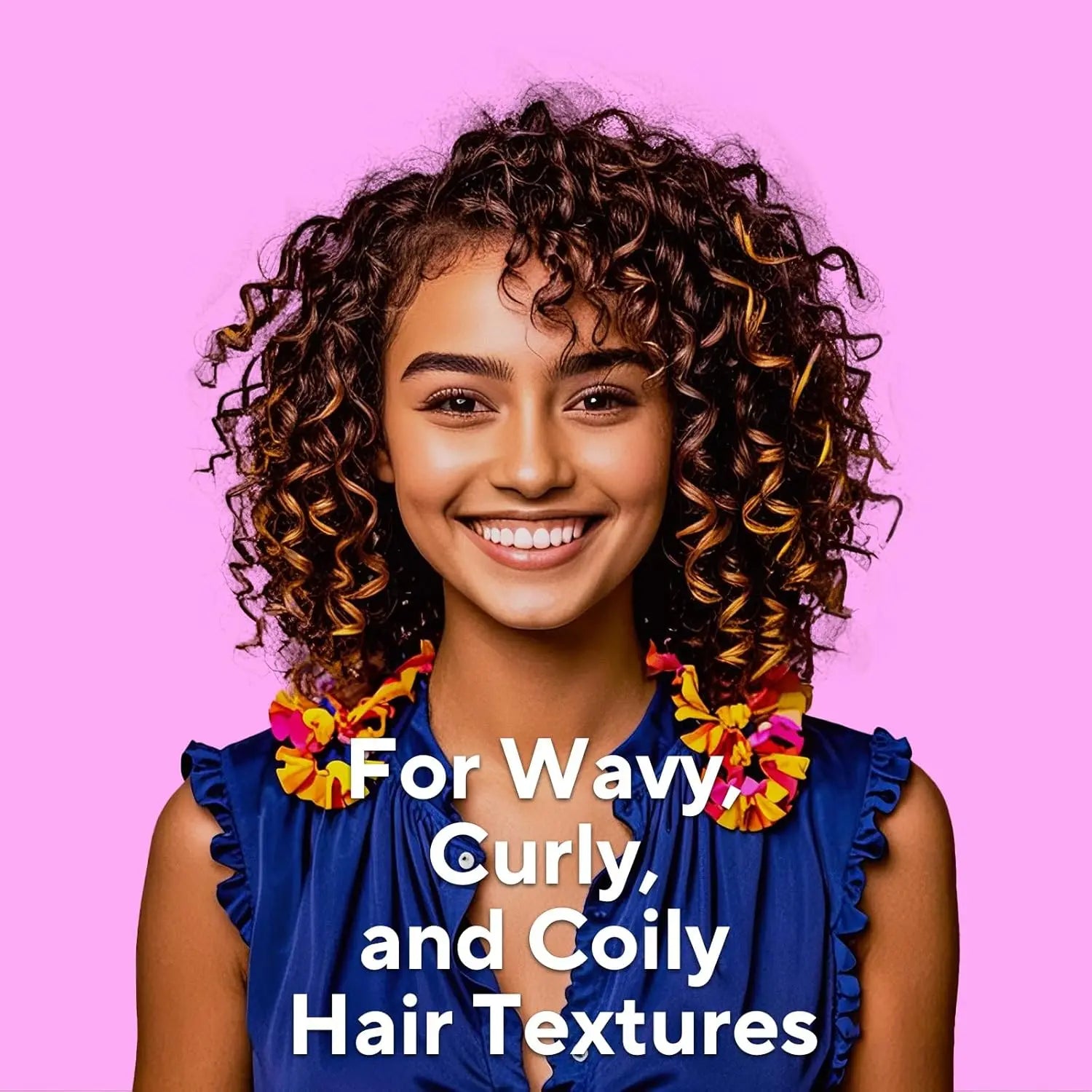 Curl Defining Brush for All Hair Types, Detangles and Enhances Natural Curls with Fun Cat Design, Pink