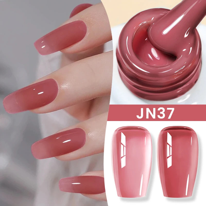 BORN PRETTY 83 Colors 10ml Jelly Nude Gel Nail Polish Autumn Amber Semi Transparent Manicure Soak off UV LED Nails Gel Varnish