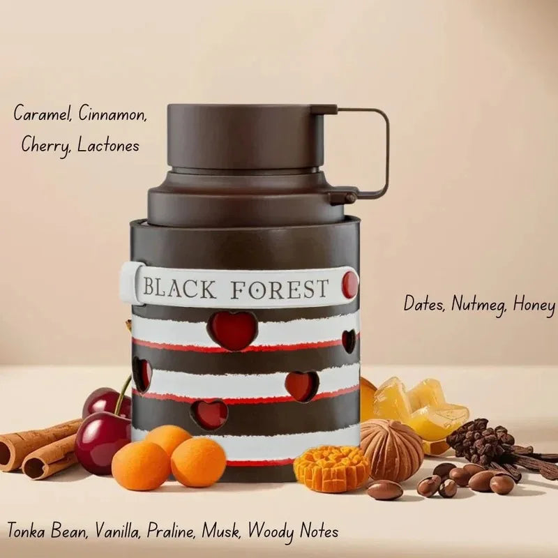 Armaf Odyssey Black Forest Eau de Parfum 3.4 Oz Original Arab Perfumes Lasting Oriental Vanilla Gourmand Unisex Cologne Perfume