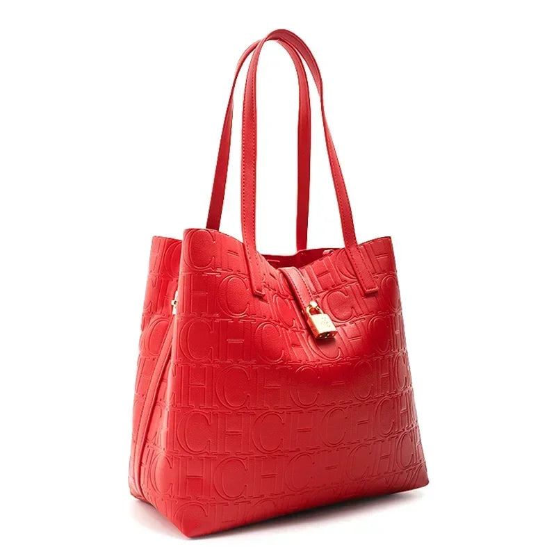 Letter Pattern Design Large Capacity Simple Style 2025 New Women's Tote Bag Portable Multi-functional Fashion Crossbody Bag