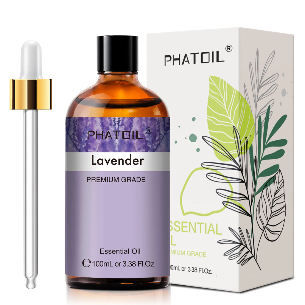 PHATOIL 100ml Pure Essential Oil Lavender Jasmine Vanilla Sandalwood Sweet Orange Lemon Aromatherpay Essential Oils For Diffuser
