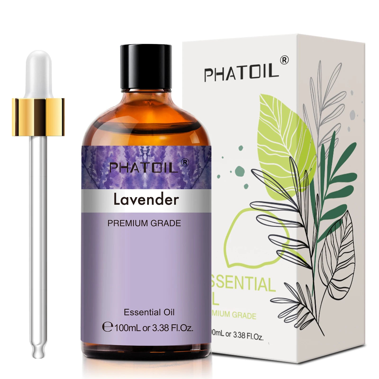 PHATOIL 100ml Pure Essential Oil Lavender Jasmine Vanilla Sandalwood Sweet Orange Lemon Aromatherpay Essential Oils For Diffuser