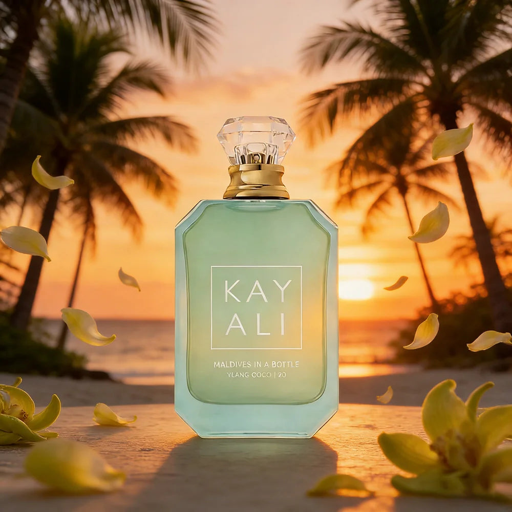 KAYALI | Maldives In A Bottle Ylang Coco | 20, 100ml / 3.4oz Eau de Parfum for Women | Tropical Coconut & Ylang Ylang Perfume |