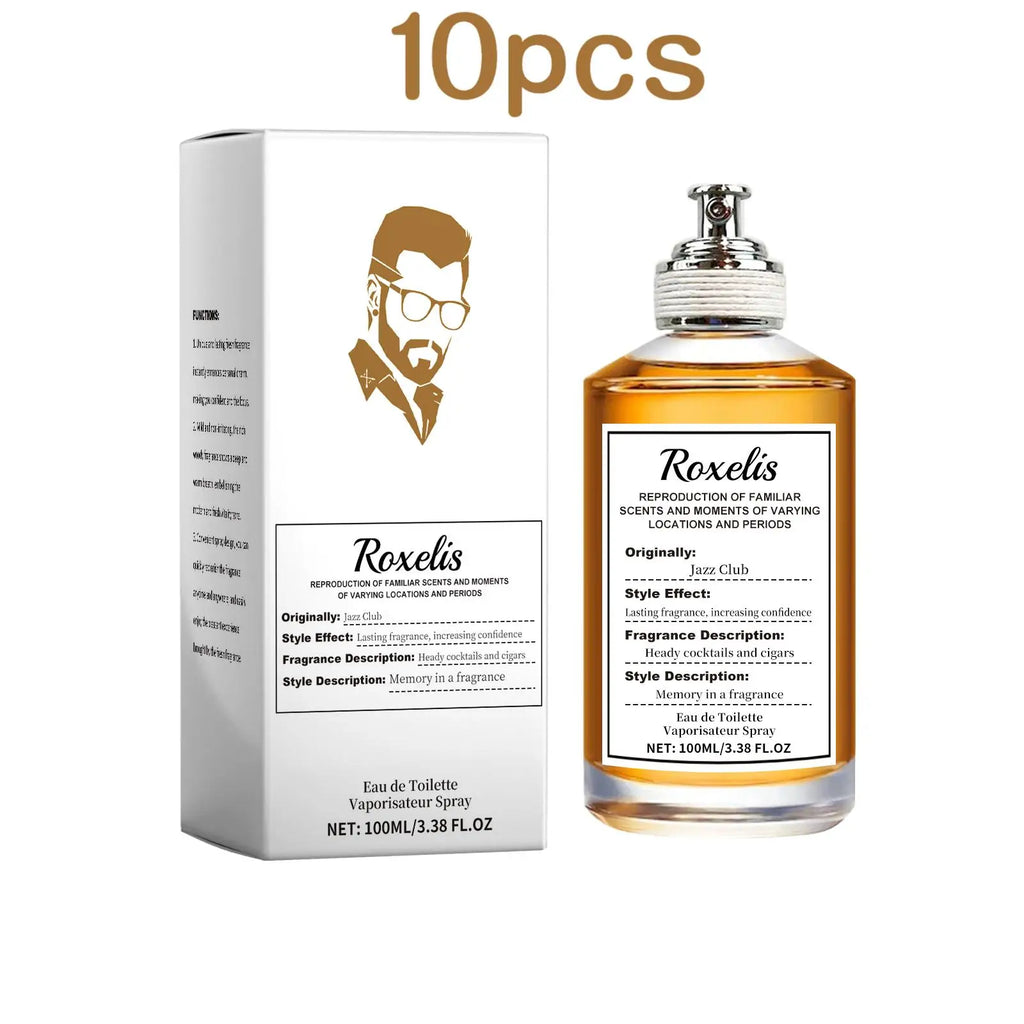 Roxelis Charming Wood Cologne Tobacco Woody Perfume for Men Long Lasting Fragrance Pheromone Scent Gentlemen Dating