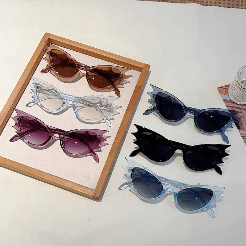 GM LUMIAS Bat Wing Shaped Sunglasses New Fashion Candy Color Decor Shades Trendy Luxury Brand Design Gradient Rave Sun Glasses