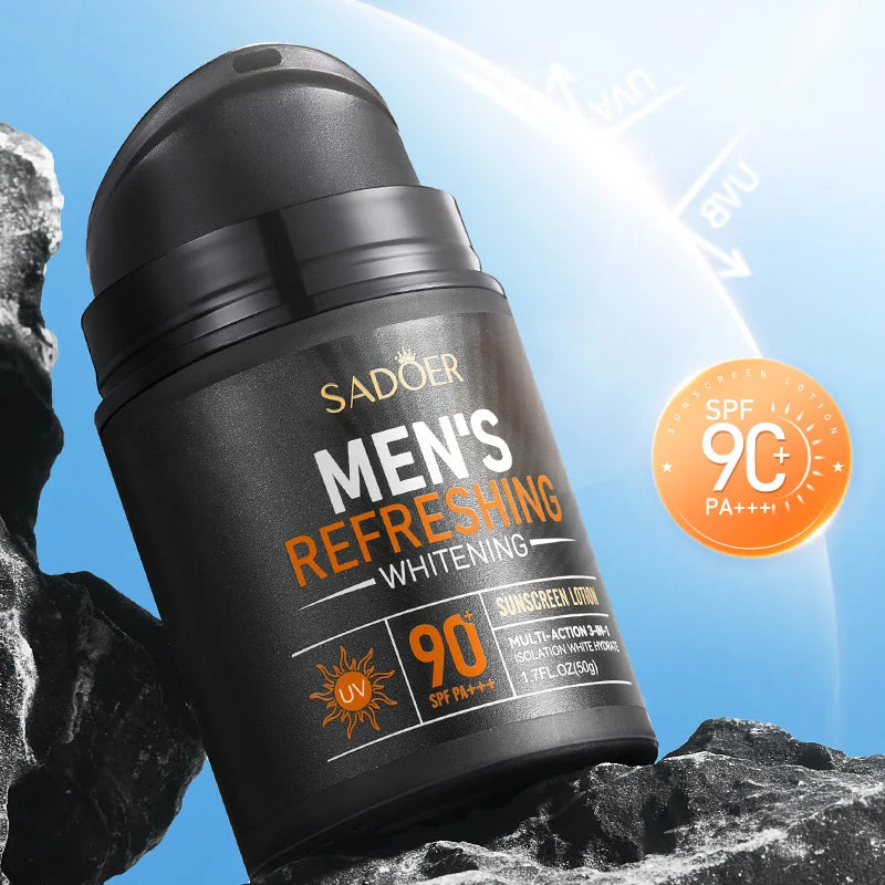 Men's Collagen Sunscreen BB Cream Refreshing Whitening Sun Cream Anti-Aging Moisturizing Long-lasting Skin Protective Sunblock