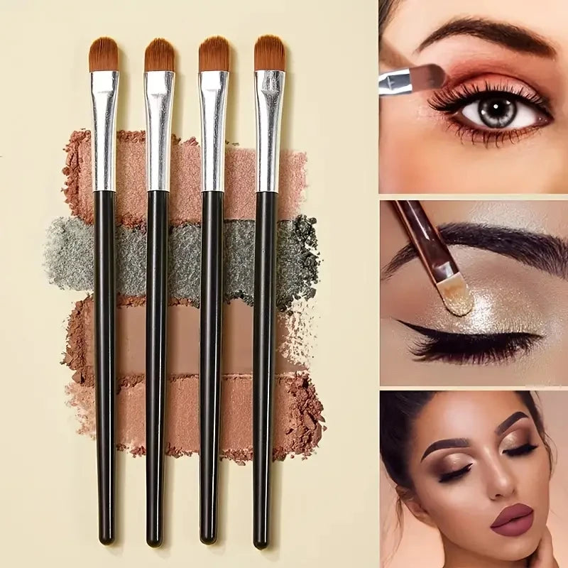 Vegan Makeup Brush Set - Soft Fluffy Kabuki & Blending Brushes for Foundation, Contour & Baking, Cruelty-Free Salon Tools